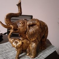 Слон със слонче Голяма Фигура, снимка 1 - Статуетки - 31445392