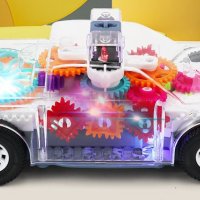 Музикална и светеща, прозрачна, полицейска кола играчка за деца, снимка 10 - Коли, камиони, мотори, писти - 42763820