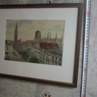 Стара картина замък , снимка 2 - Картини - 30090854