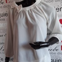 Бяла блузка, снимка 5 - Блузи с дълъг ръкав и пуловери - 29325630