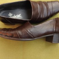 RIEKER Елегантни дамски кожени обувки Германия 39 номер, снимка 2 - Дамски обувки на ток - 36660639