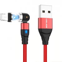 Магнитен USB кабел 180°-360° за зареждане на телефони micro USB, Type C, 8-pin, магнитно замагнитно, снимка 3 - USB кабели - 31578122