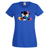 Дамска тениска Mickey & Minnie Мини Маус,Микки Маус.Подарък,Изненада,, снимка 2 - Тениски - 36526202