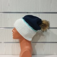 Нова зимна шапка с пух/помпон, снимка 6 - Шапки - 35479698
