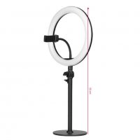 LED лампа Ring 10" - 8W - бяла/черна, снимка 15 - Козметични уреди - 38082337