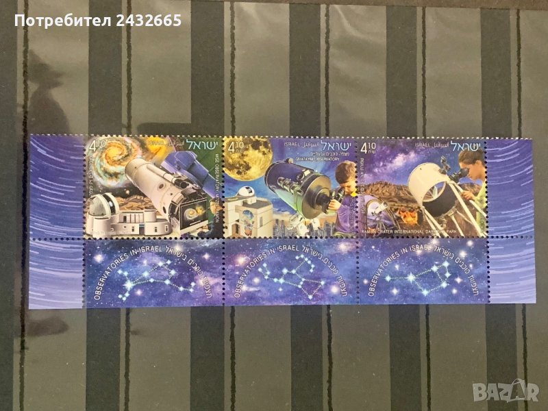 1476. Израел 2021 = “ Космос. Обсерватории в Израел ”, **, MNH , снимка 1