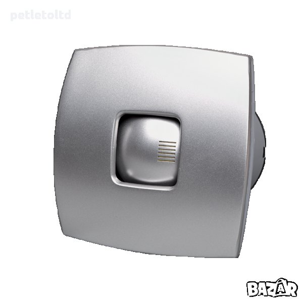 Вентилатор ALS SILENT сребрист с клапа Ф 100 мм НОВ МОДЕРЕН ДИЗАЙН , снимка 1