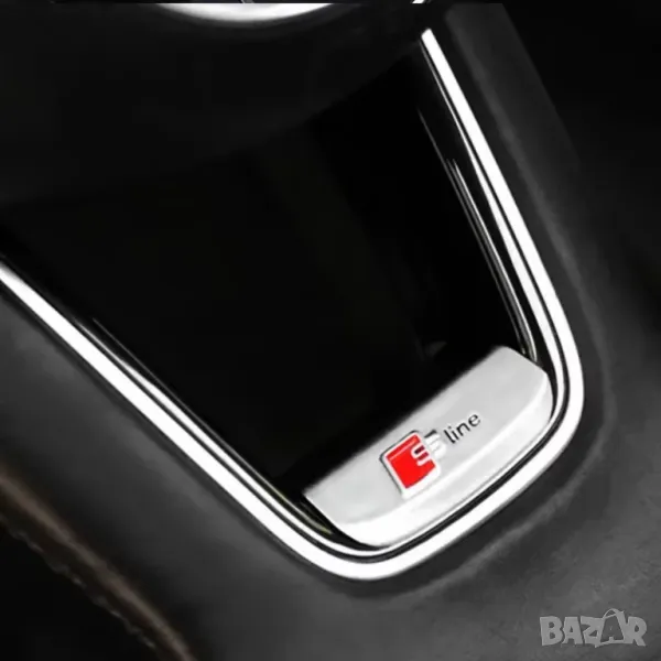 S line емблема за волан сива декорация за волан Ауди Audi, снимка 1