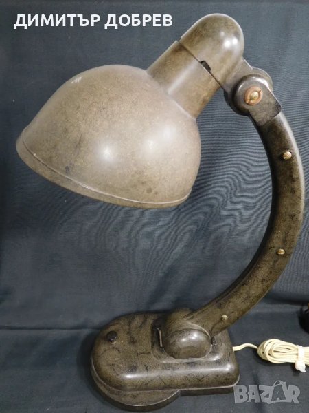 СТАРА РЕТРО СОЦ СССР НАСТОЛНА ЛАМПА "НКВД" БАКЕЛИТ КАРБОЛИТ, снимка 1