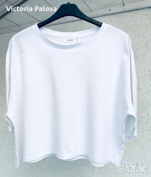 Модерен топ кроп RESERVED памук, снимка 1