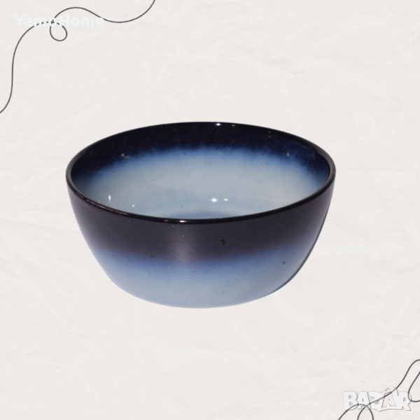 Купа за супа „Мъгливо синьо“ – 14.5 см, снимка 1