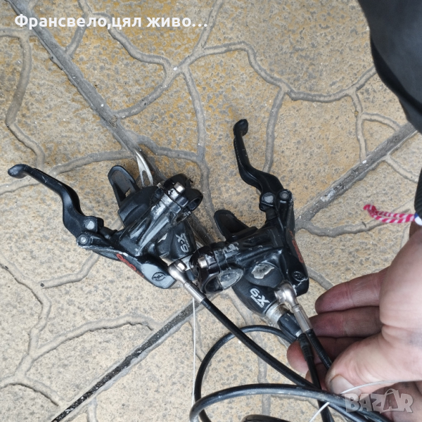 Комплект хидравлични спирачки за велосипед колело с команди 27 скорости , снимка 1