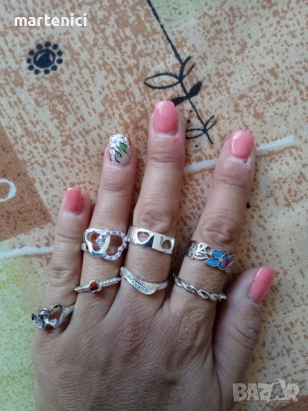 Нов, сребърен пръстен тип халка, снимка 1