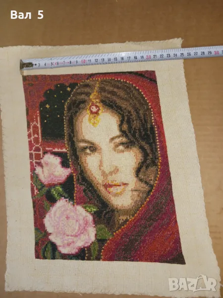 Стар ръчно шит гоблен, снимка 1