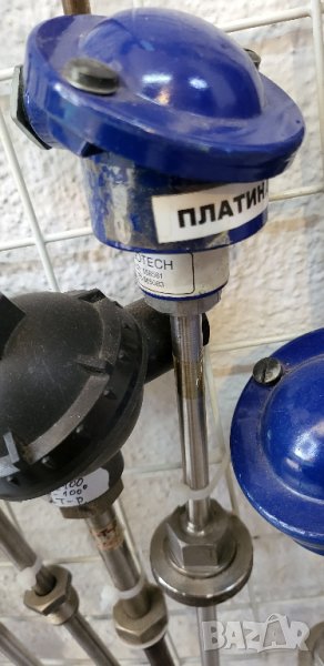 термосъпротивление, терморезистор  платина 100 ома  ТСП BG Pt100 SENSOTECH сглава и фланец ф10 , снимка 1