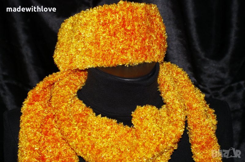 Комплект шал и лента за глава /Ръчно плетиво подарък hand made/, снимка 1