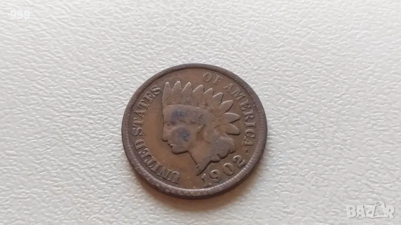 1 цент 1902 САЩ - Индианска глава - №2, снимка 1