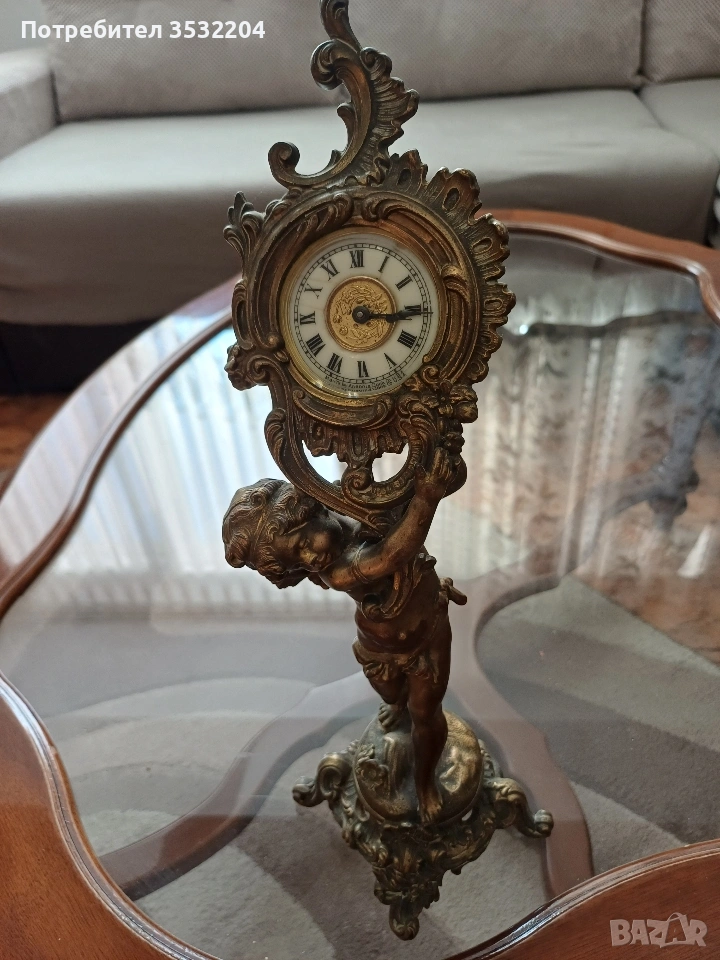 Античен каминен часовник., снимка 1