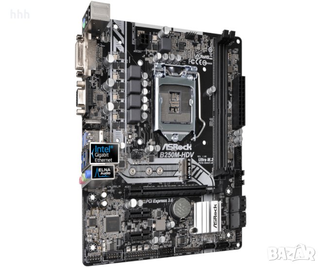 Мощен геймърски комплект Asrock B250M-HDV; Intel i5-6500; 16 GB DDR4; SSD 256 GB, снимка 1