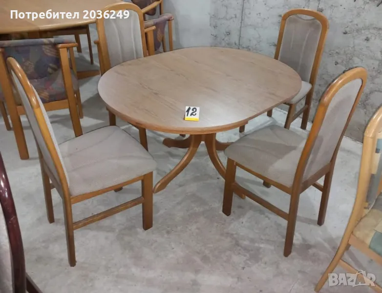 Комплект разтегателна маса с 4 стола- внос, снимка 1