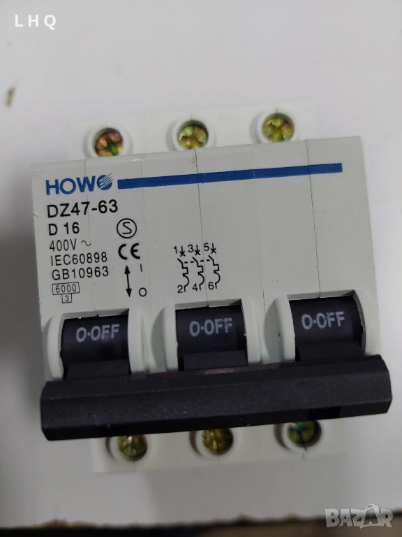 Автоматичен предпазител DZ47-63 / D16-3P, снимка 1