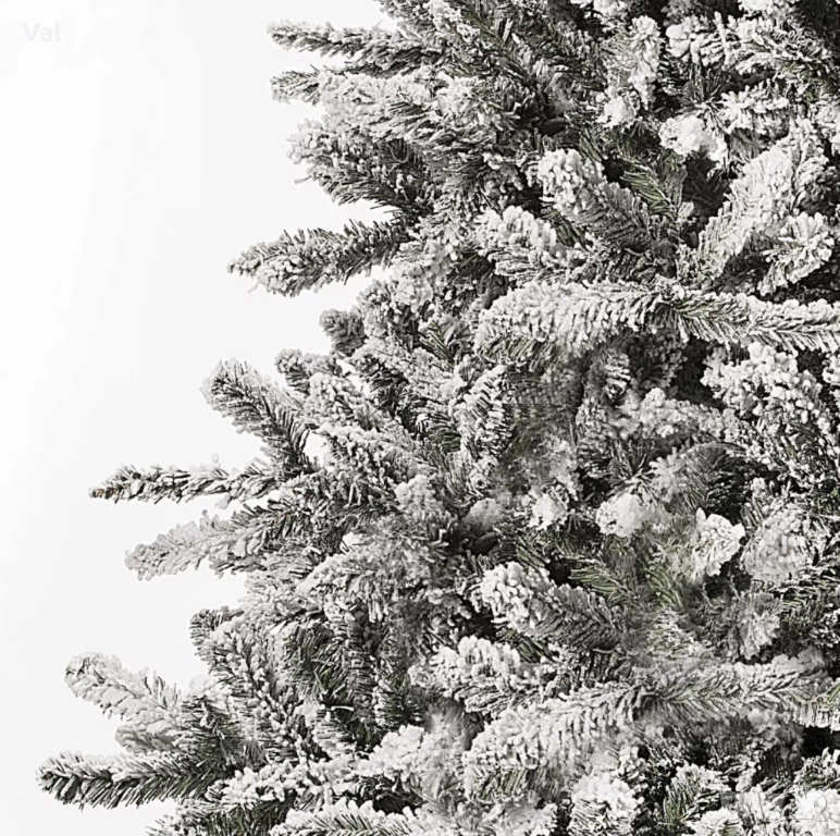 Изкуствена елха Kring Melbourne , цялата заснежена с метална стойка, снимка 1