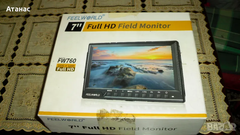 Монитор  Feelworld FW760 7"  Full HD HDMI USB сенник, снимка 1