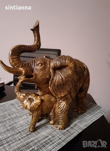 Слон със слонче Голяма Фигура, снимка 1