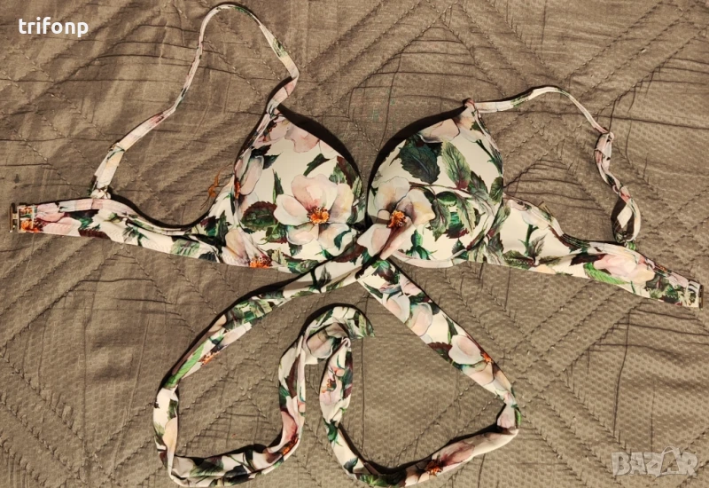 Дамски бански горнище - шарено, снимка 1