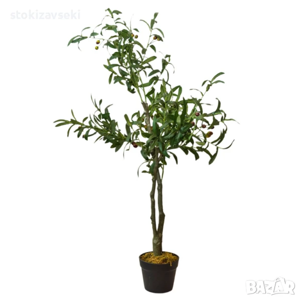 Изкуствено маслиново дръвче, 120 см, снимка 1