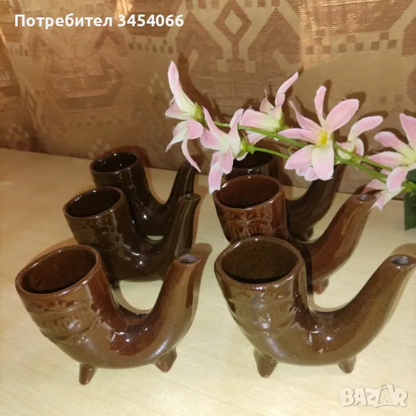 Керамични чаши за греяна ракия -Хан Крум. , снимка 1