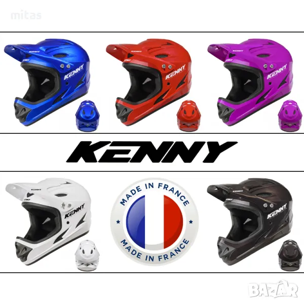 Кросова каска KENNY DOWNHILL 2025 Full Face, ФРАНЦИЯ - Вело, Мото, Скутер, снимка 1