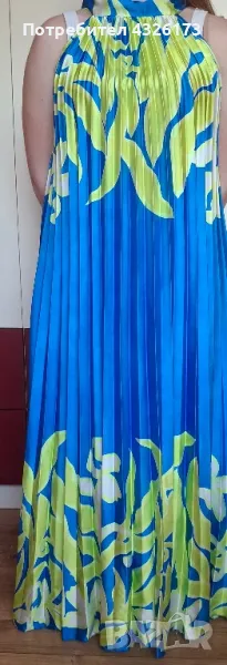 дълга сатенена рокля, снимка 1
