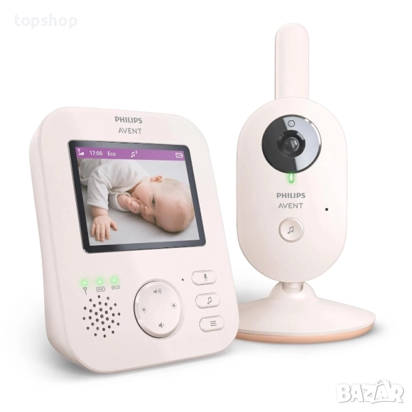 Чисто нов бебефон Philips Avent Advanced в коралово кремаво, 2,8” (7,1 см) дисплей, x2 увеличение..., снимка 1