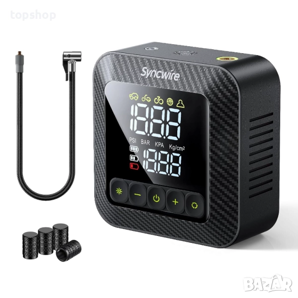 Чисто нов, запечатан Syncwire компресор за гуми 150PSI Въздушна помпа за автомобилни гуми ..., снимка 1