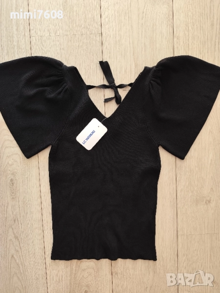 намаления, последен размер черна кокетна блузка, снимка 1