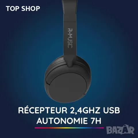 Безжични слушалки с USB приемник R-Music - RM311012, снимка 3 - Слушалки и портативни колонки - 48485682