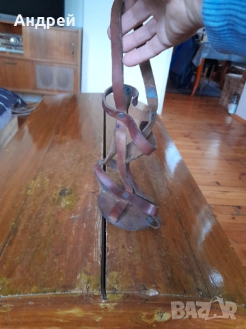 Стар кожен калъф за бутилка, снимка 2 - Други ценни предмети - 52212034