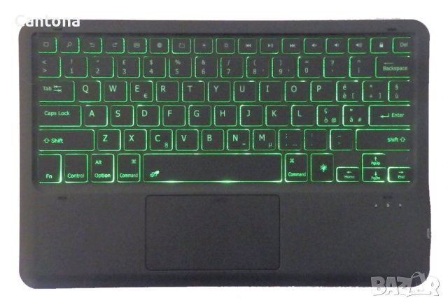 Bluetooth ултра тънка клавиатура с тъчпад, акумулаторна батерия и 7-цветна подсветка, снимка 3 - Клавиатури и мишки - 40734139