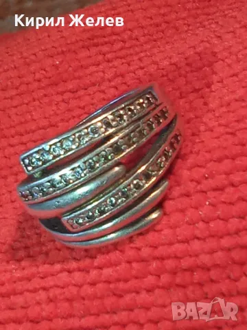 ФЕШЪН АРТ ДИЗАЙН СКЪПОЦЕНЕН СРЕБЪРЕН ПРЪСТЕН СРЕБРО 925 CSF с ЮВЕЛИРНО ФАСЕТИРАНИ ЦИРКОНИ 41435, снимка 16 - Пръстени - 49913202