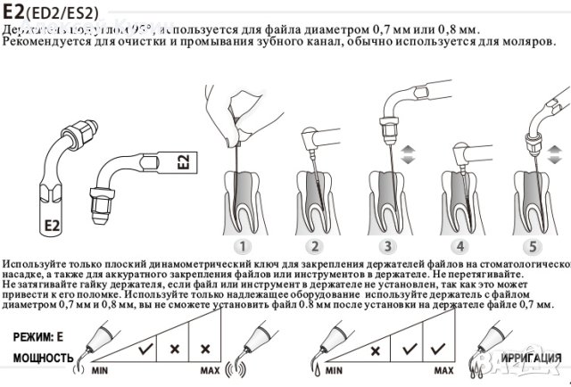 Приставки за ултразвуков скалер Woodpecker, EMS