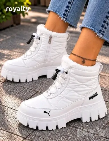 Puma Нови Дамски Топли Бели Зимни Боти [36-41 Номер]