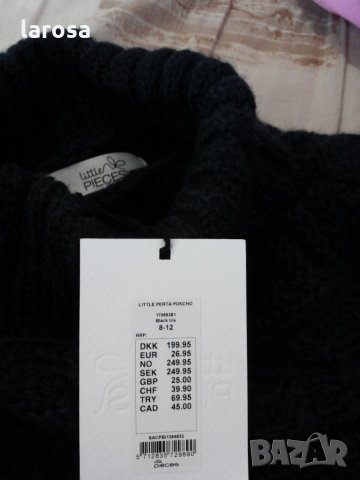 Пончо+подарък шапка, снимка 3 - Детски пуловери и жилетки - 15784458