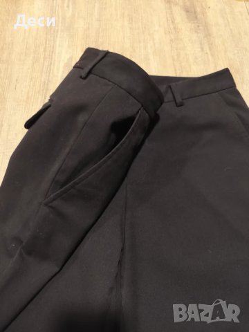 Черен панталон с широки крачоли, снимка 6 - Панталони - 49392528