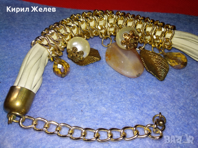 ГИЗДАВА МОДНА ВИНТИДЖ АРТ ГРИВНА ХЕНД - МЕЙД БИЖУ 44157, снимка 12 - Гривни - 44756145