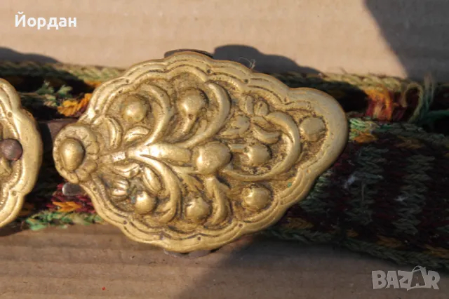 Стара възрожденска бронзова пафта  с колан, снимка 5 - Антикварни и старинни предмети - 49260732