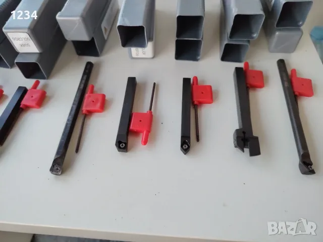 комплект стругарски ножове 8мм със сменяеми пластини – 7 части за CNC/универсален струг, снимка 4 - Диамантени и режещи инструменти - 56155386