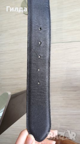 Ralph Lauren колан естествена кожа лак черно L, снимка 7 - Колани - 36771868