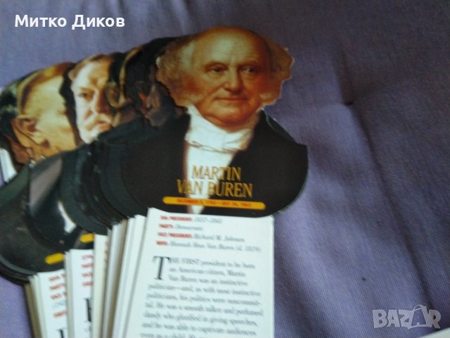 Комплект цветни фотоси с биография на Американските президенти от №1-до №42 265х100мм, снимка 3 - Специализирана литература - 37986626