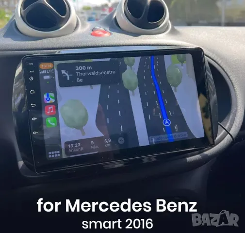 Мултимедия, за Mercedes Benz Smart Forfour Fortwo, 2015-2019, Навигация, с Android, плеър, двоен дин, снимка 4 - Аксесоари и консумативи - 50145191